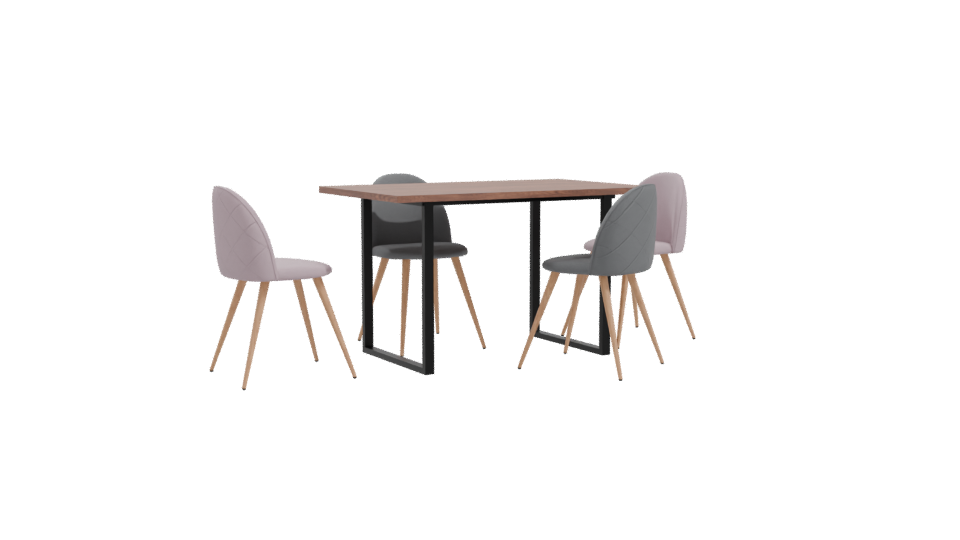 Stylish Dining Table Set 3D - Professional 3D Model Render 10