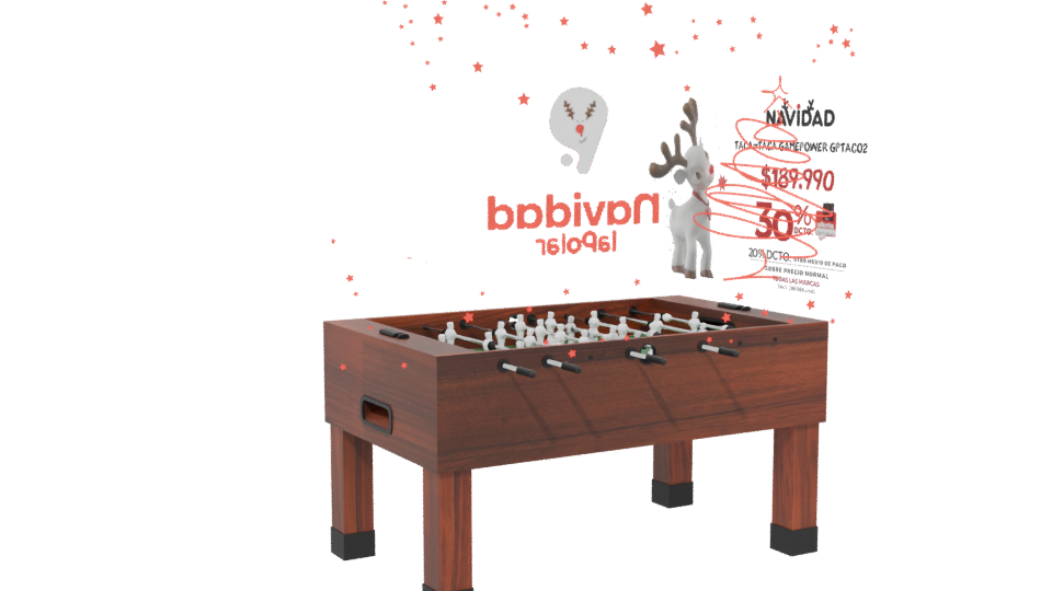 Foosball Table 3D Model - Professional 3D Model Render 13