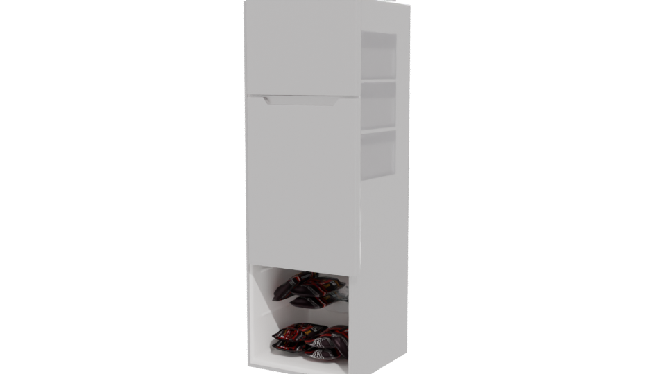 Sleek Stainless Steel Refrigerator 3D Model - Professional 3D Model Render 12