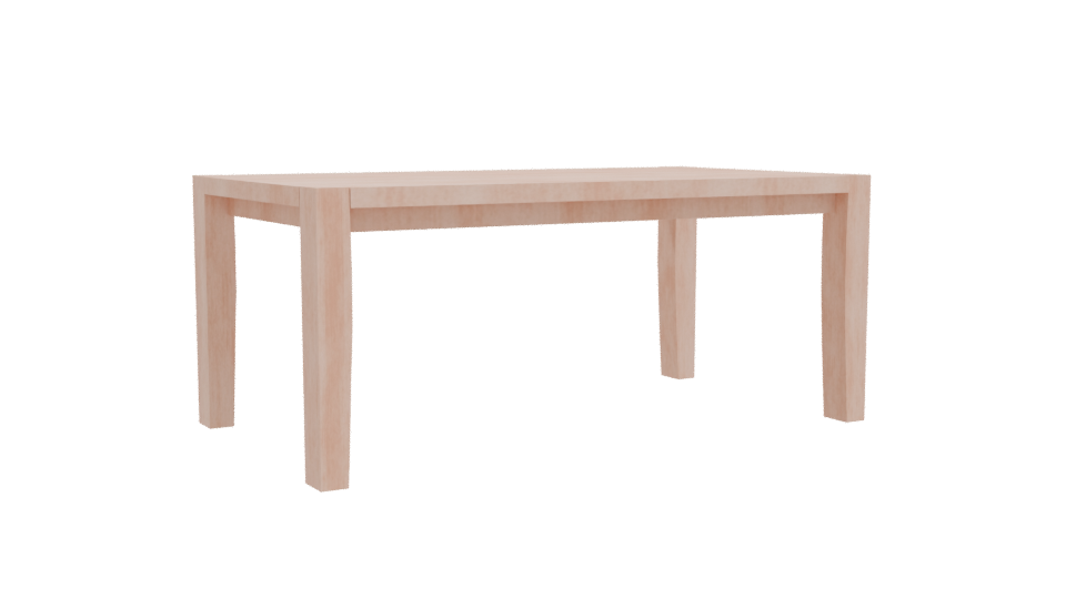 Elegant Wooden Dining Table 3D - Professional 3D Model Render 10