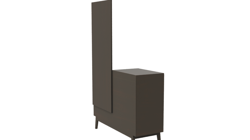 Contemporary Wooden Dresser with Mirror 3D Model - Professional 3D Model Render 7