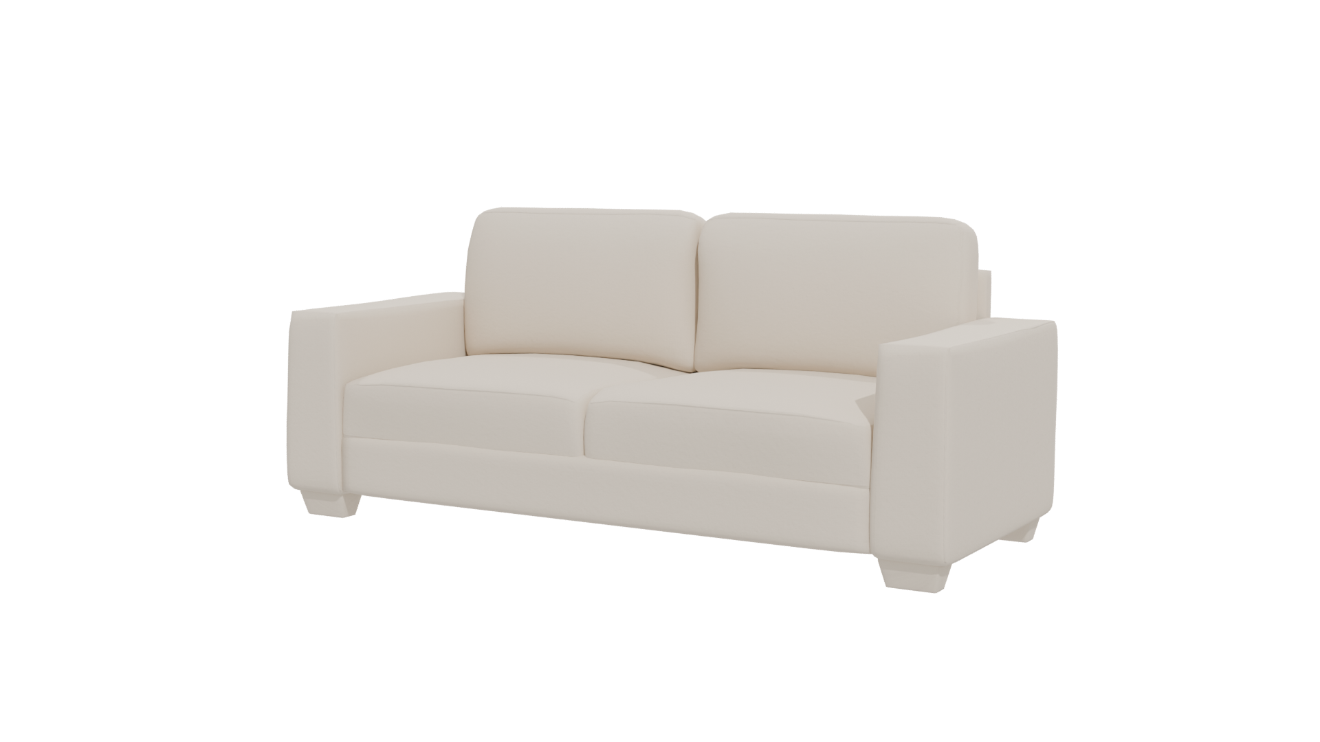 Minimalist White Sofa 3D Model - Professional 3D Model Render 12