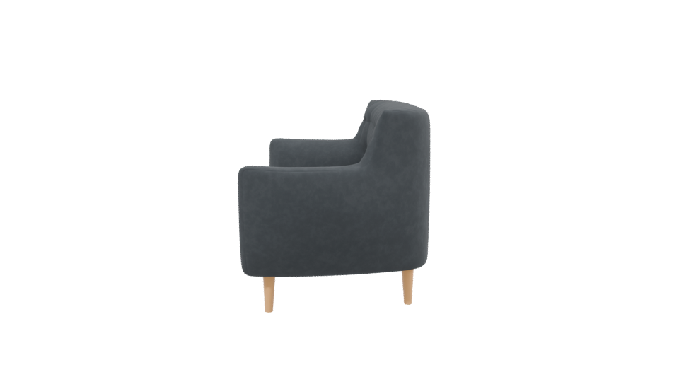 Contemporary Two-Seater Sofa Model - Professional 3D Model Render 2
