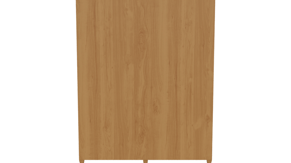 Contemporary Wooden Wardrobe with Mirror 3D Model - Professional 3D Model Render 5