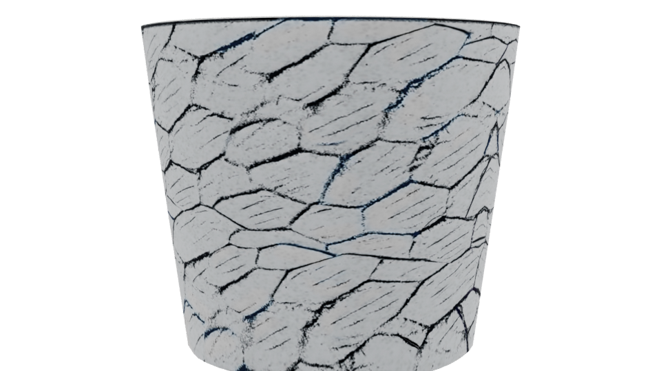 Textured Stone Planter Model - Professional 3D Model Render 3