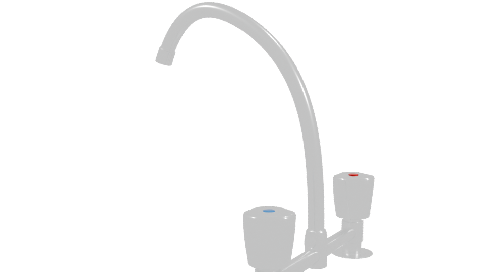 Stylish Kitchen Faucet Model - Professional 3D Model Render 3