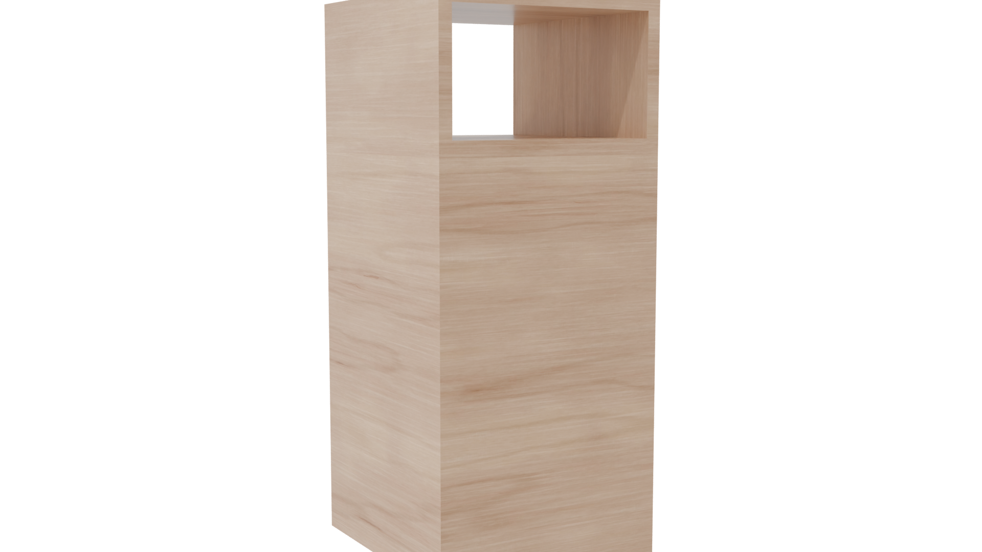Minimalist Wooden Storage Cabinet 3D Model - Professional 3D Model Render 7
