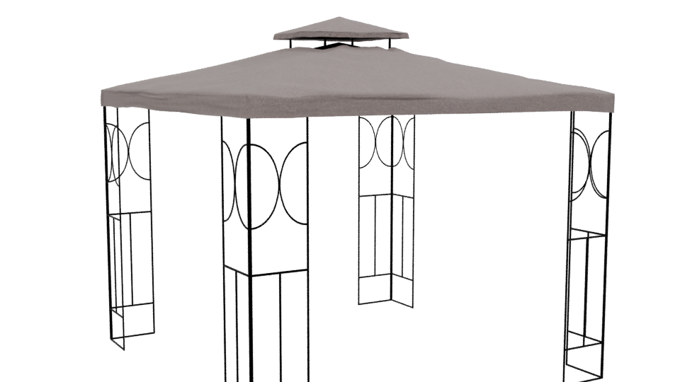 Stylish Outdoor Canopy Tent - Professional 3D Model Render 13