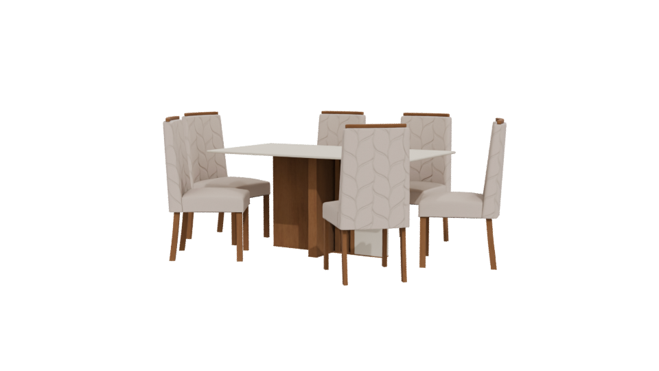 Stylish Dining Table Set 3D - Professional 3D Model Render 12