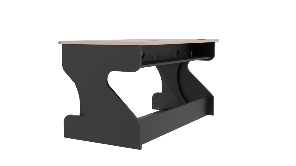 Stylish Modern Office Desk 3D Model - Professional 3D Model Render 3