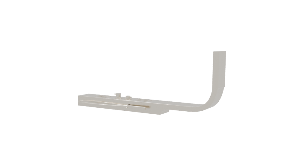 Sleek Metal Wall Bench 3D - Professional 3D Model Render 3