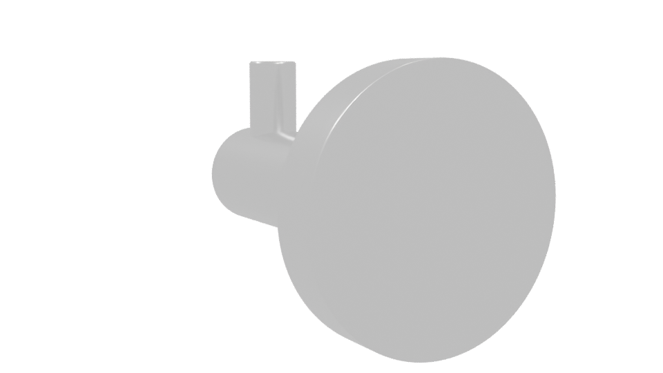 Stylized Metal Wall Hook Model - Professional 3D Model Render 4