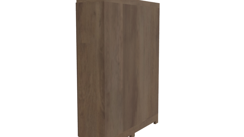 Stylish Wooden Wardrobe 3D Model - Professional 3D Model Render 3