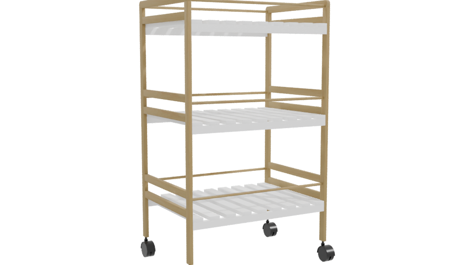 Elegant Multi-Tier Storage Rack 3D - Professional 3D Model Render 10