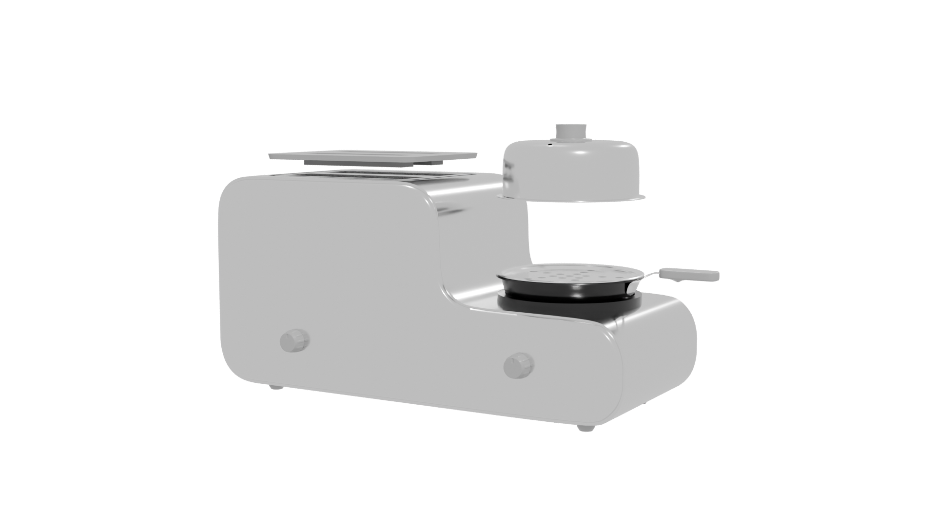 Kit Desayuno Silver 3D Model - Professional 3D Model Render 12