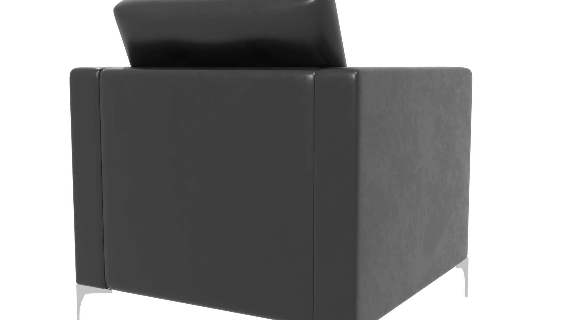 Stylish Modern Black Armchair 3D - Professional 3D Model Render 6