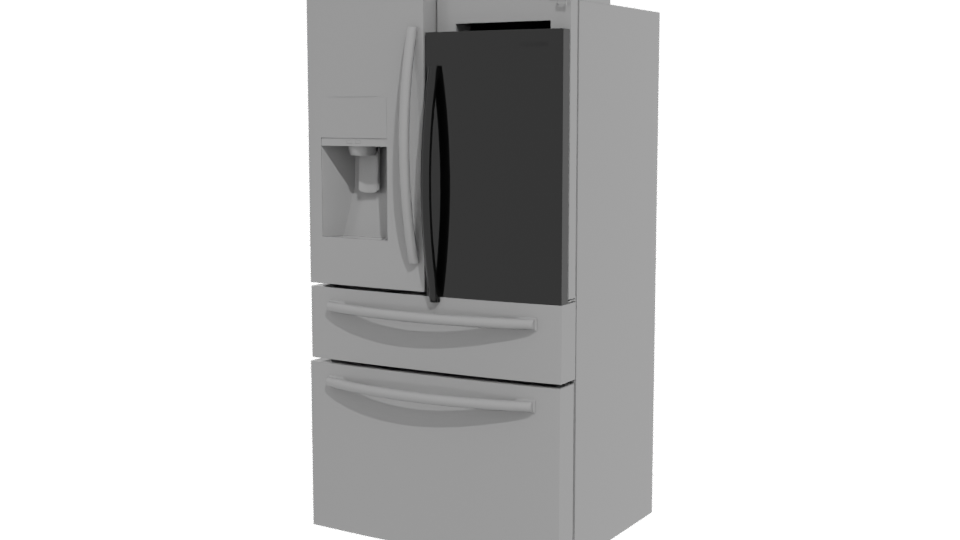 Stylish Black Refrigerator 3D Model - Professional 3D Model Render 12