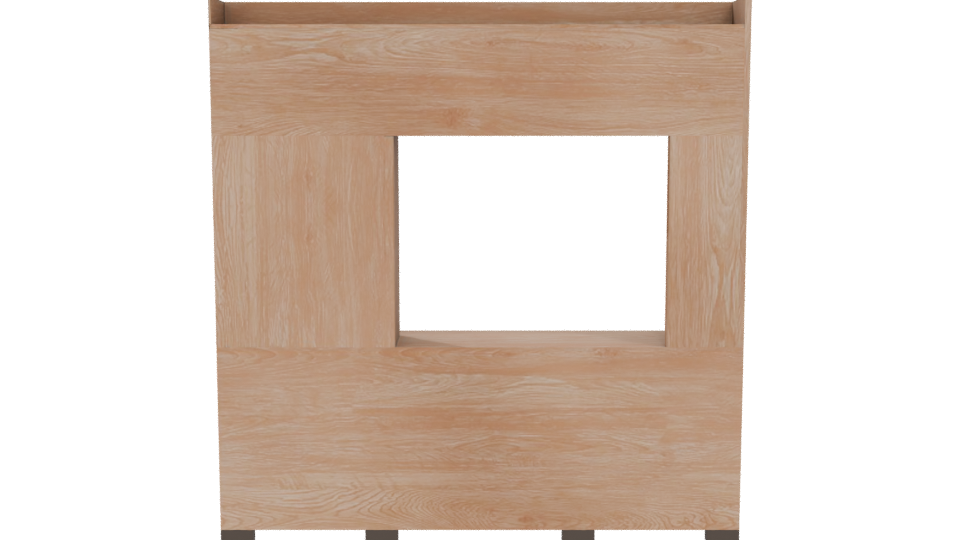 Stylish Wooden Media Console 3D - Professional 3D Model Render 5
