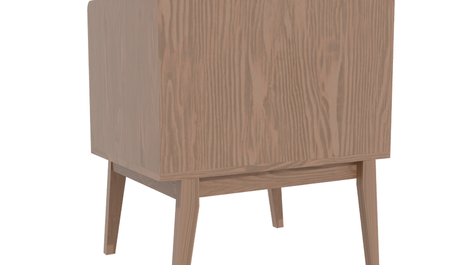 Stylish Wooden Nightstand Model 3D - Professional 3D Model Render 4