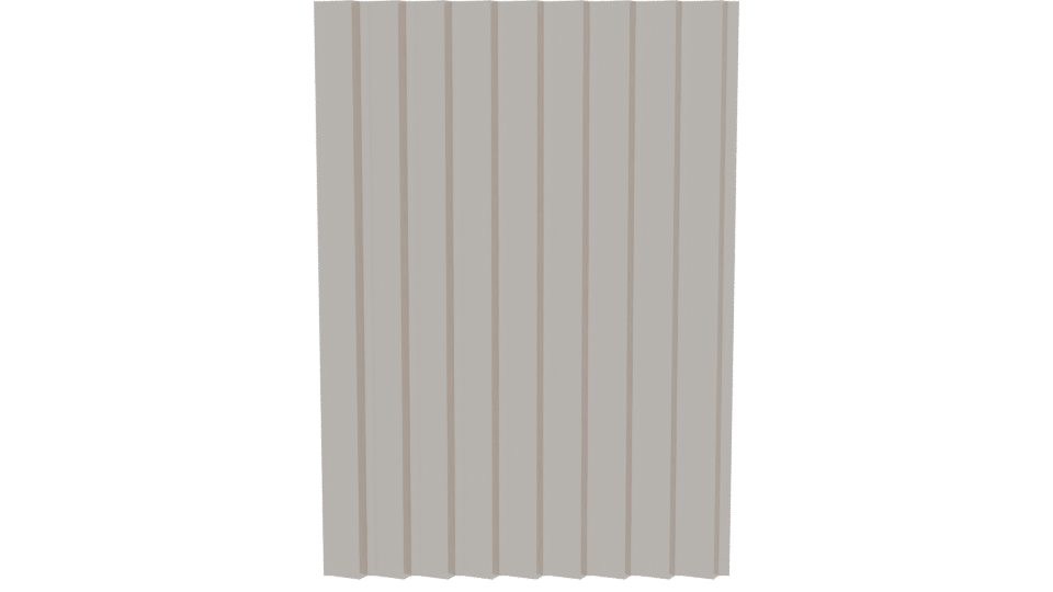 Industrial Ribbed Metal Panel 3D Model - Professional 3D Model Render 11