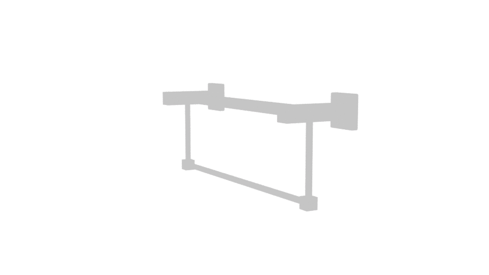 Modern Chrome Towel Rack 3D - Professional 3D Model Render 13