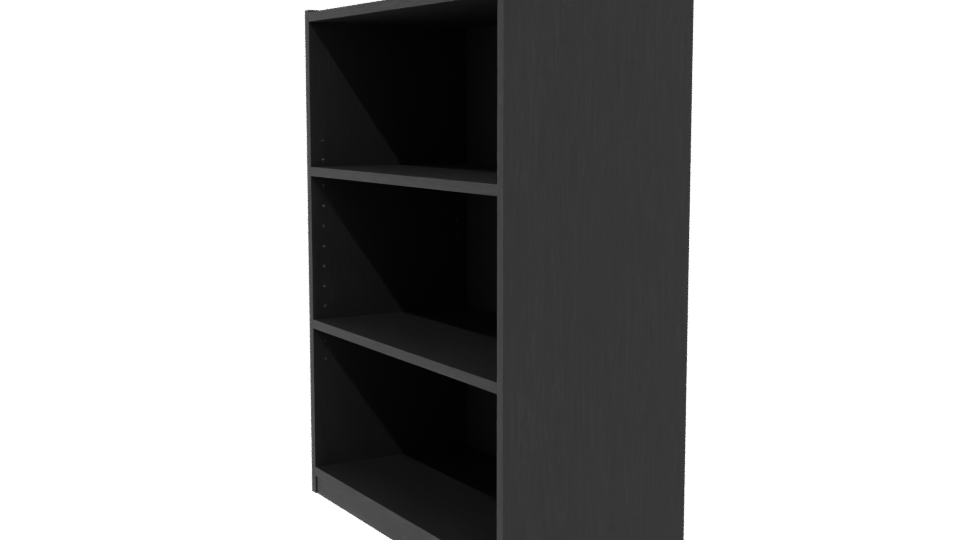 Minimalist Black Bookshelf 3D Model - Professional 3D Model Render 13