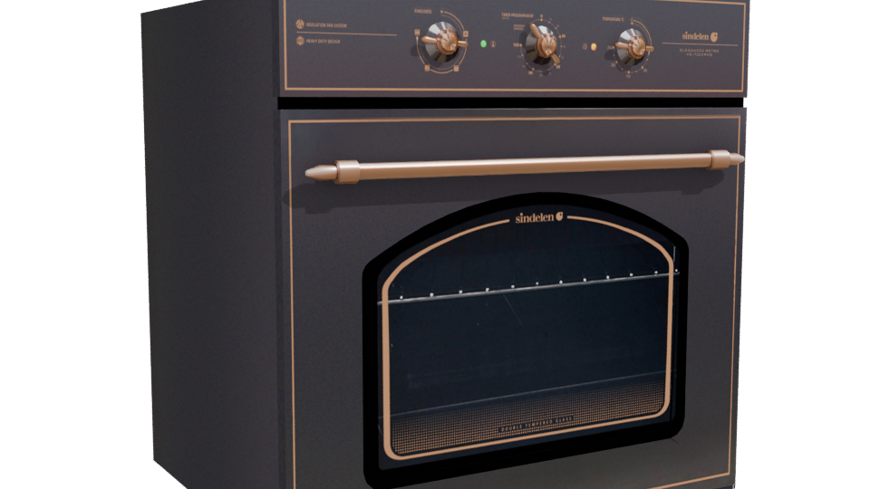 Vintage Style Kitchen Oven 3D - Professional 3D Model Render 10