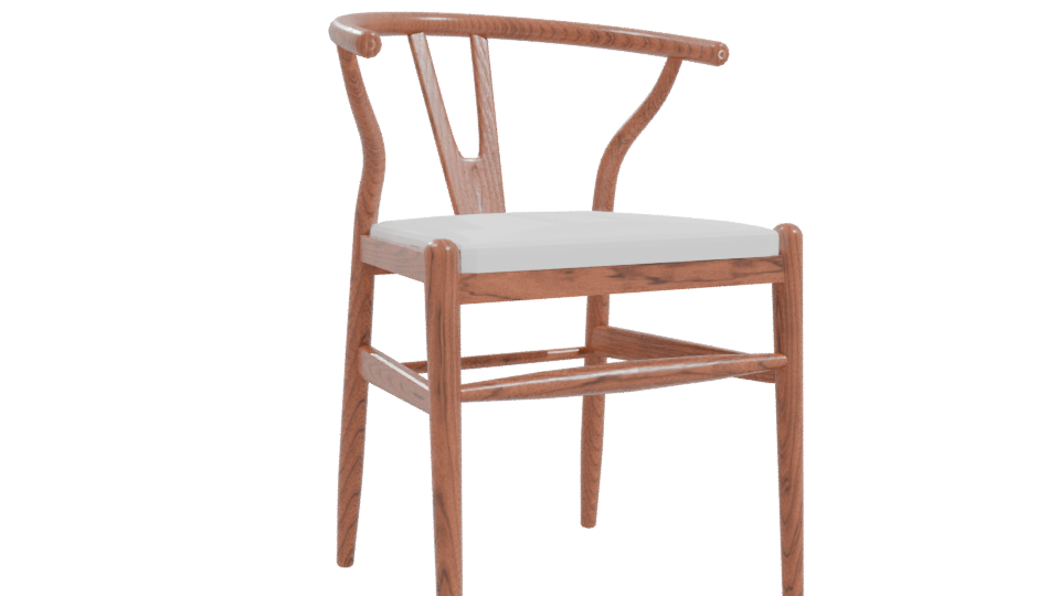 Elegant Wooden Dining Chair 3D Model - Professional 3D Model Render 10
