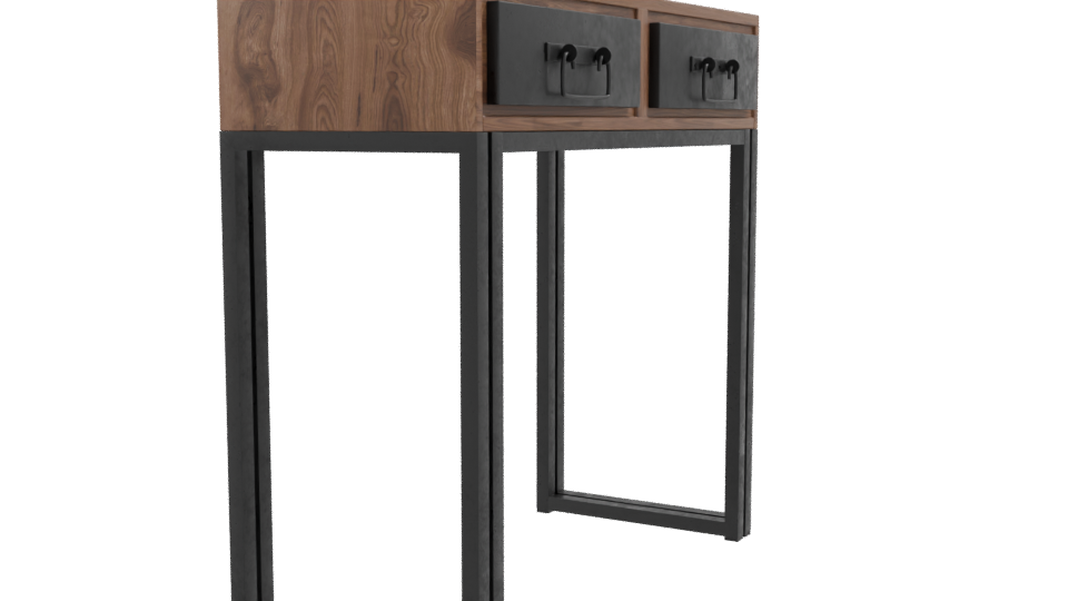 Stylish Industrial Console Table 3D Model - Professional 3D Model Render 9