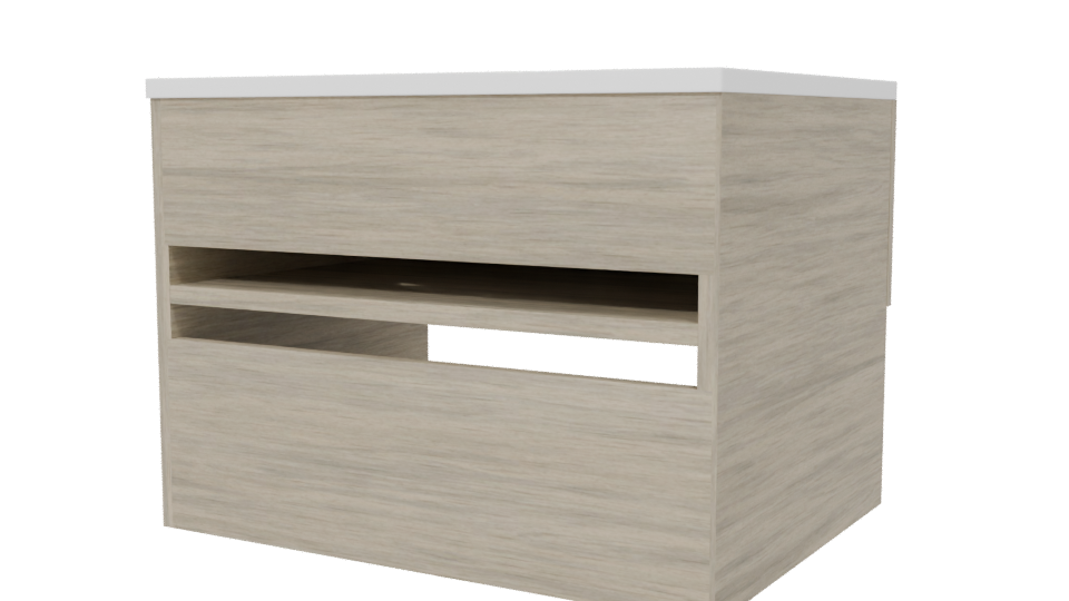 Modern Wooden Bathroom Vanity 3D - Professional 3D Model Render 6