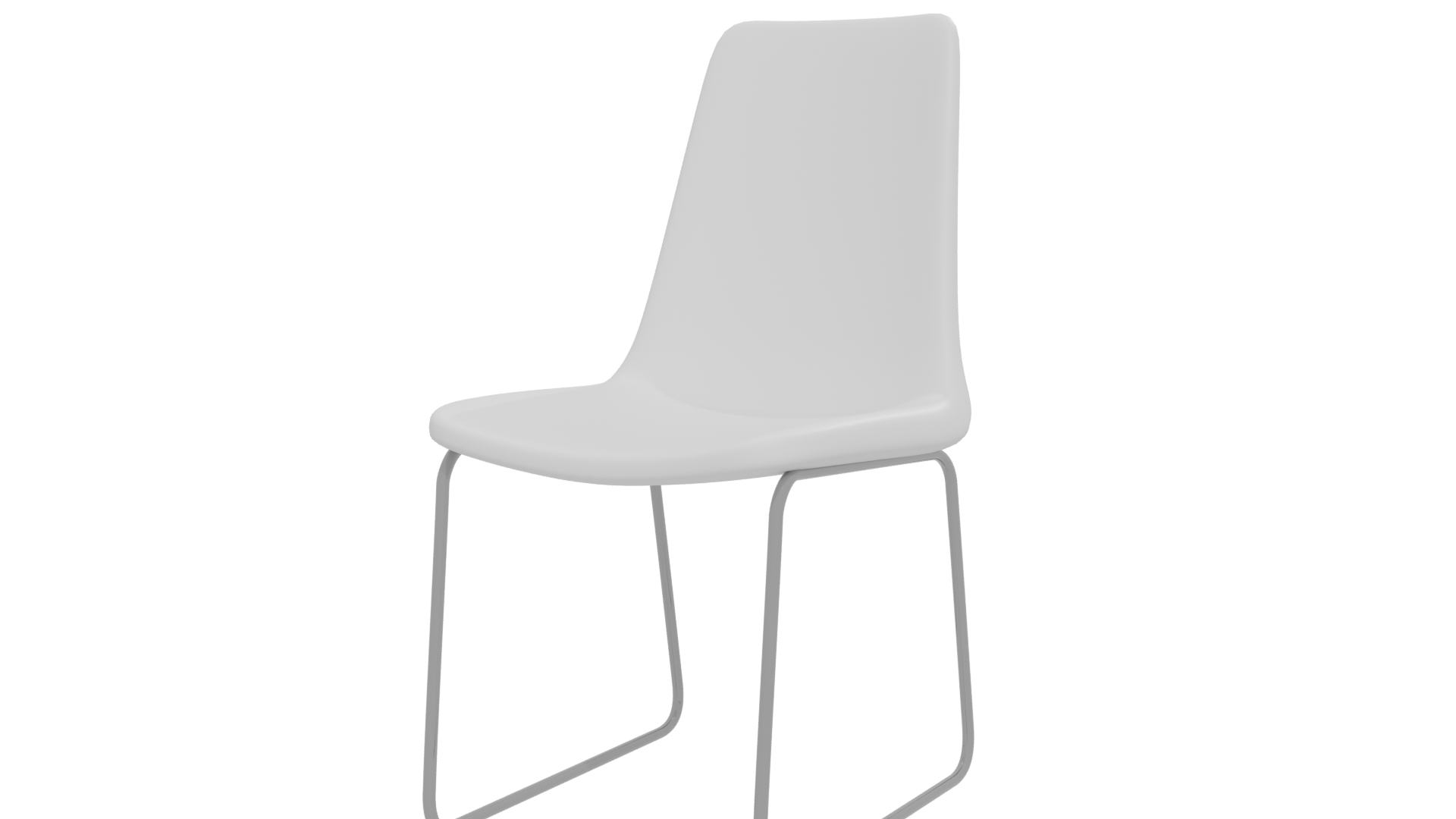 Minimalist White Chair Model - Professional 3D Model Render 12