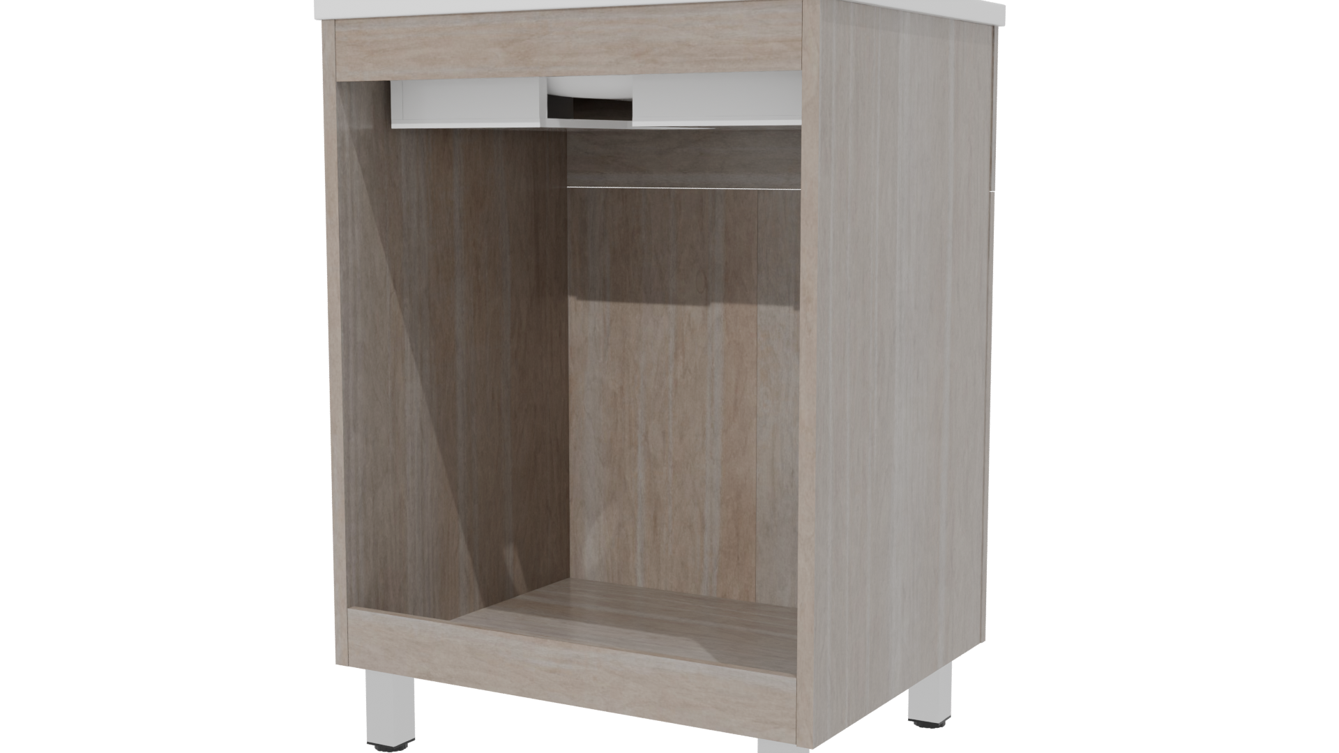 Stylish Wooden Storage Cabinet 3D - Professional 3D Model Render 6