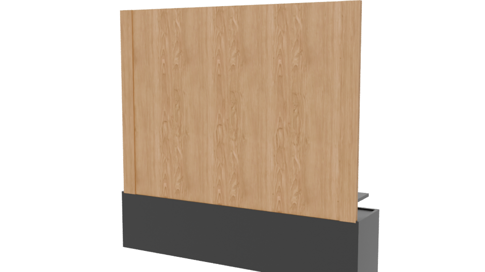 Contemporary Wooden Wall Unit TV Stand 3D Model - Professional 3D Model Render 6