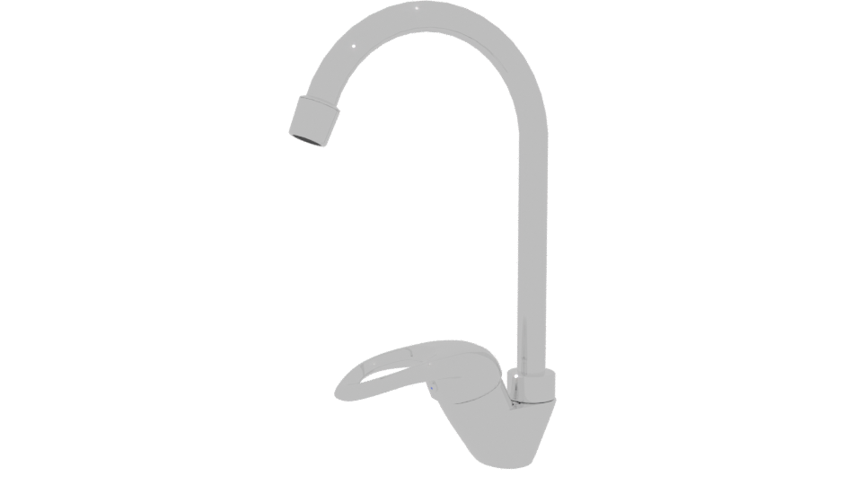 Stylish Kitchen Faucet 3D Model - Professional 3D Model Render 4