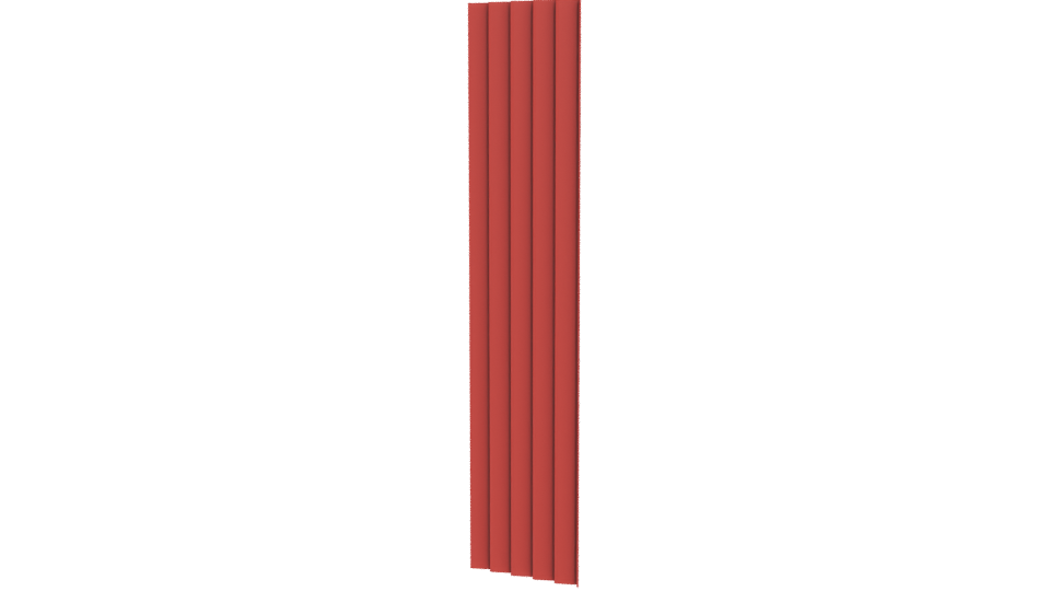 Stylized Vertical Red Panel 3D - Professional 3D Model Render 12