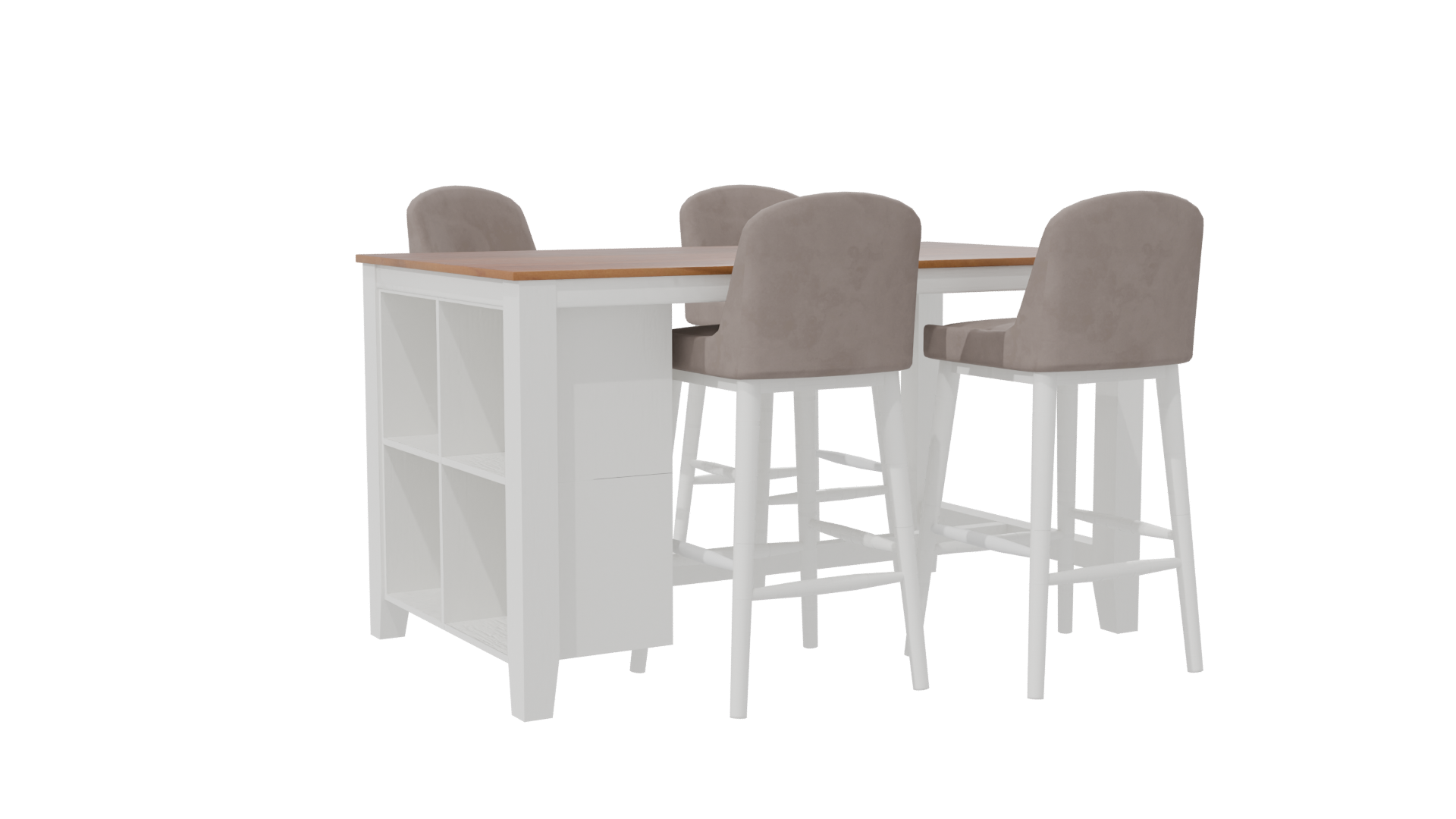 Stylish Modern Bar Table Set 3D Model - Professional 3D Model Render 7