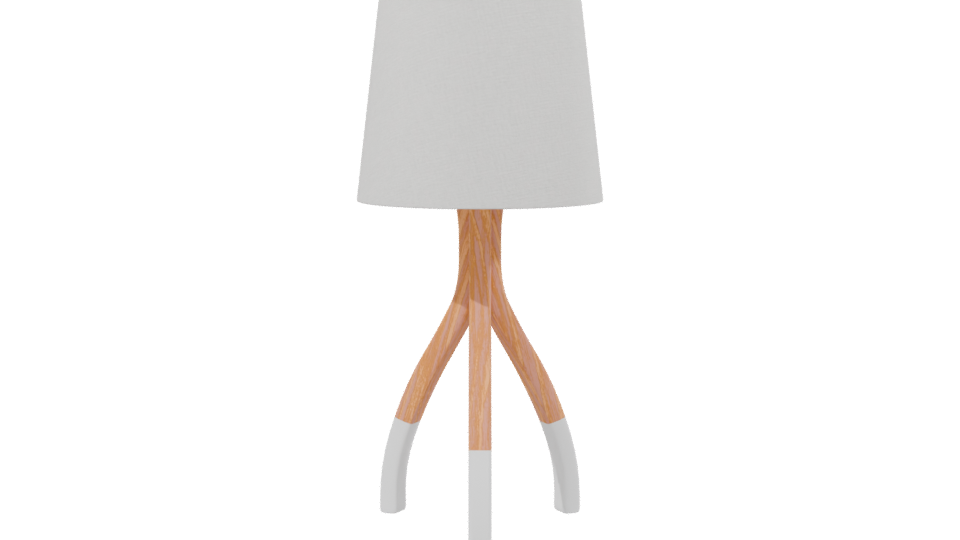 Stylish Wooden Table Lamp 3D - Professional 3D Model Render 2