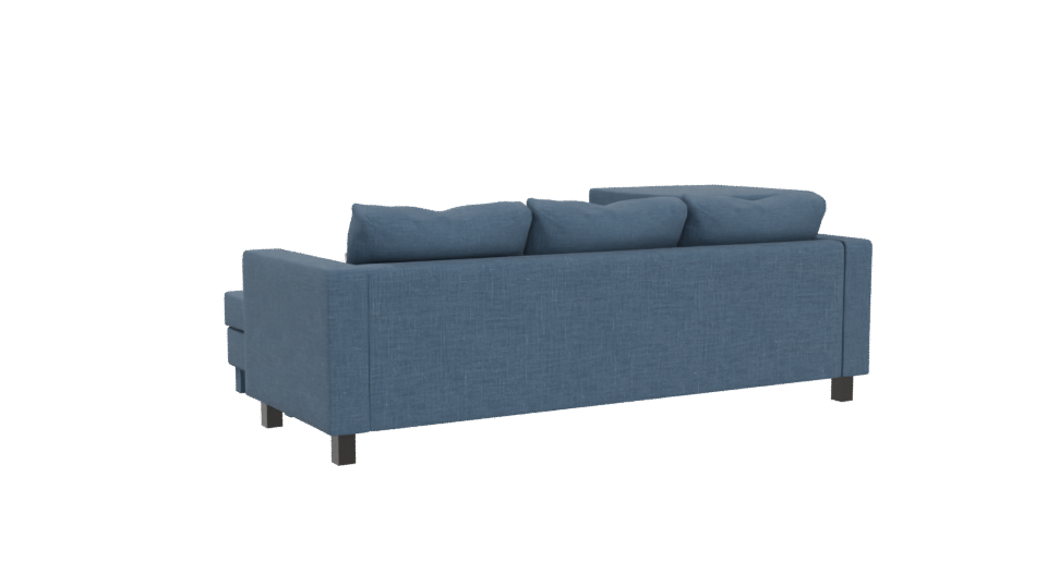 Stylish Blue Sectional Sofa 3D - Professional 3D Model Render 4