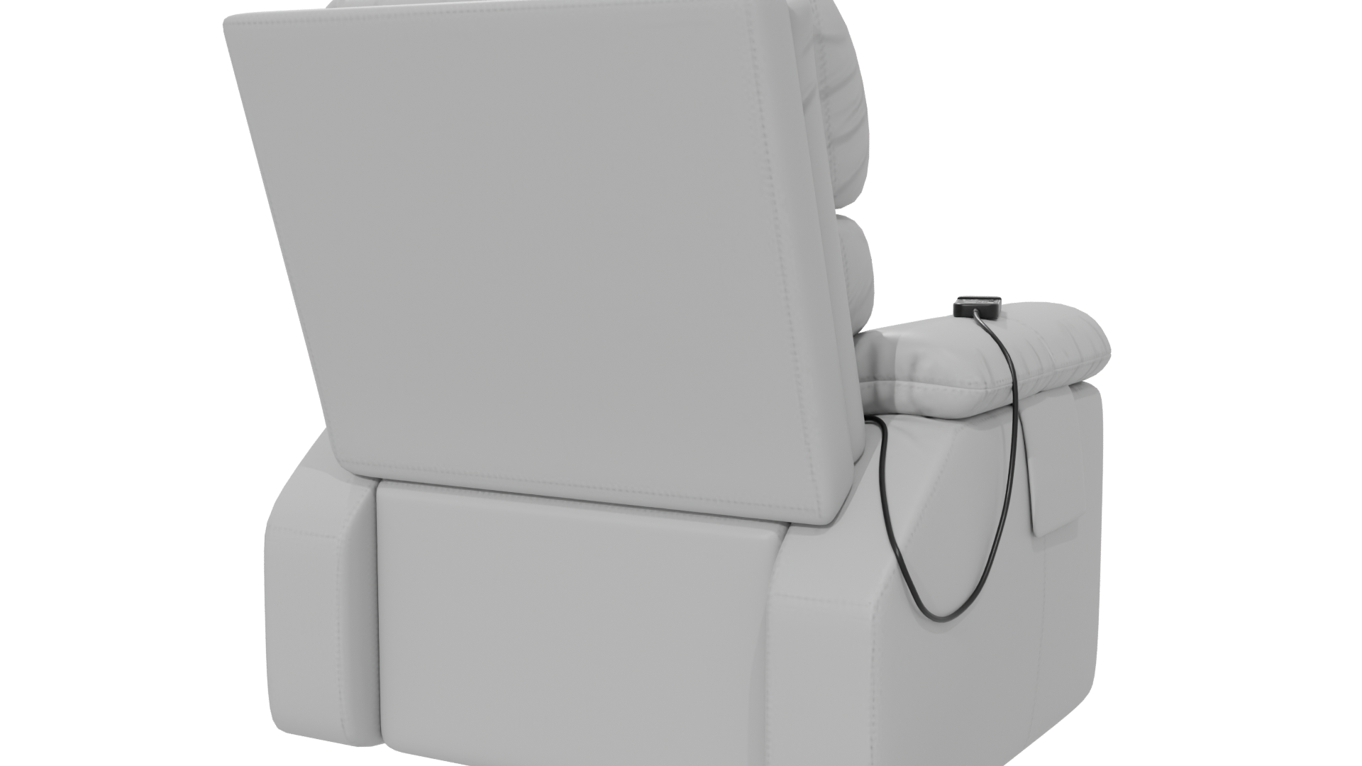 Elegant Reclining Leather Chair 3D Model - Professional 3D Model Render 6