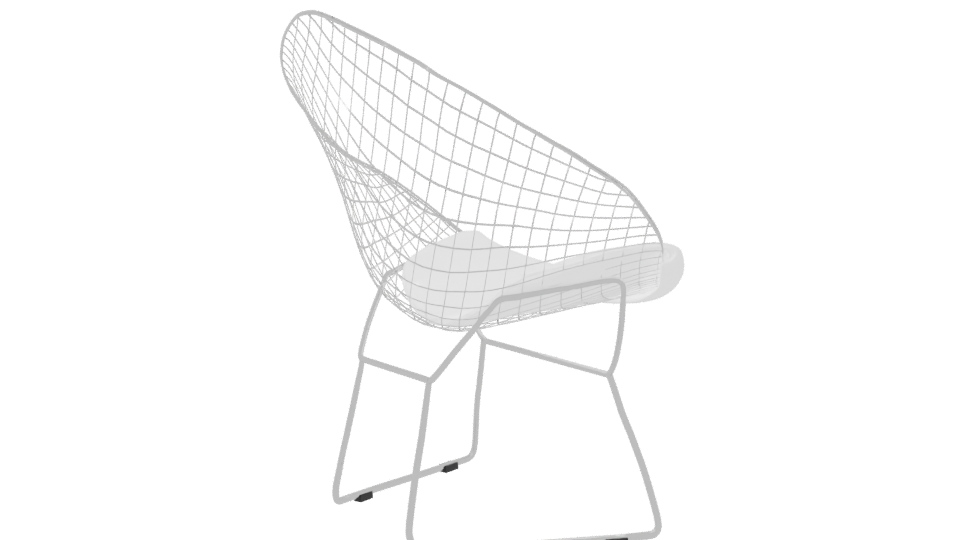 Stylish Modern Wireframe Chair 3D - Professional 3D Model Render 7