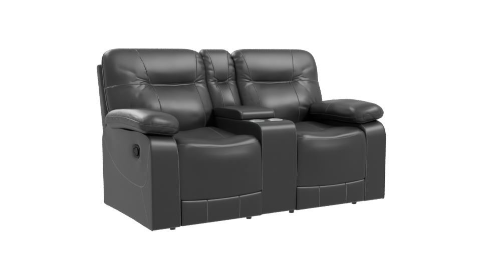 Stylish Black Recliner Sofa 3D - Professional 3D Model Render 10