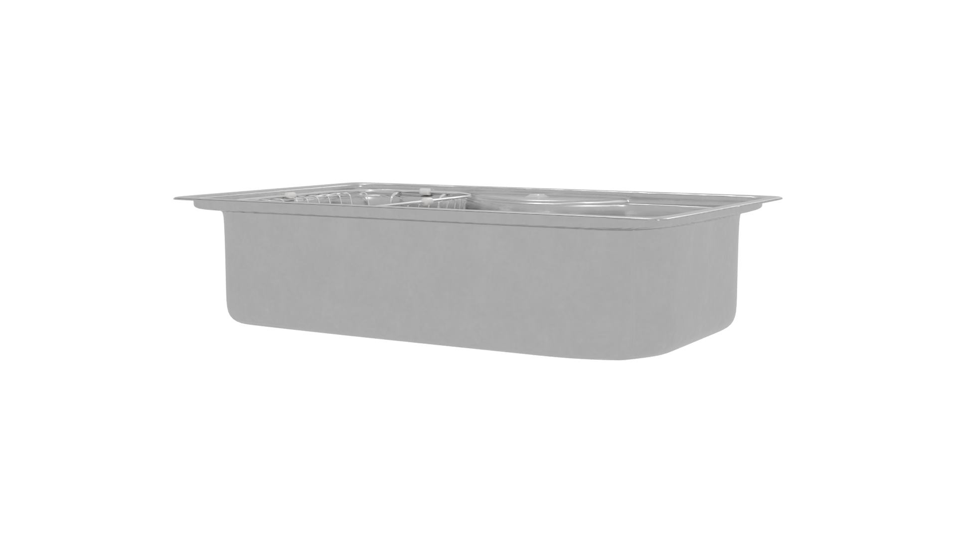 Stainless Steel Kitchen Sink Model - Professional 3D Model Render 21