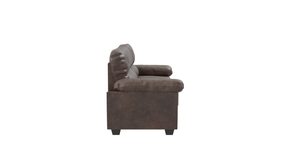 Stylish Brown Leather Sofa 3D - Professional 3D Model Render 8