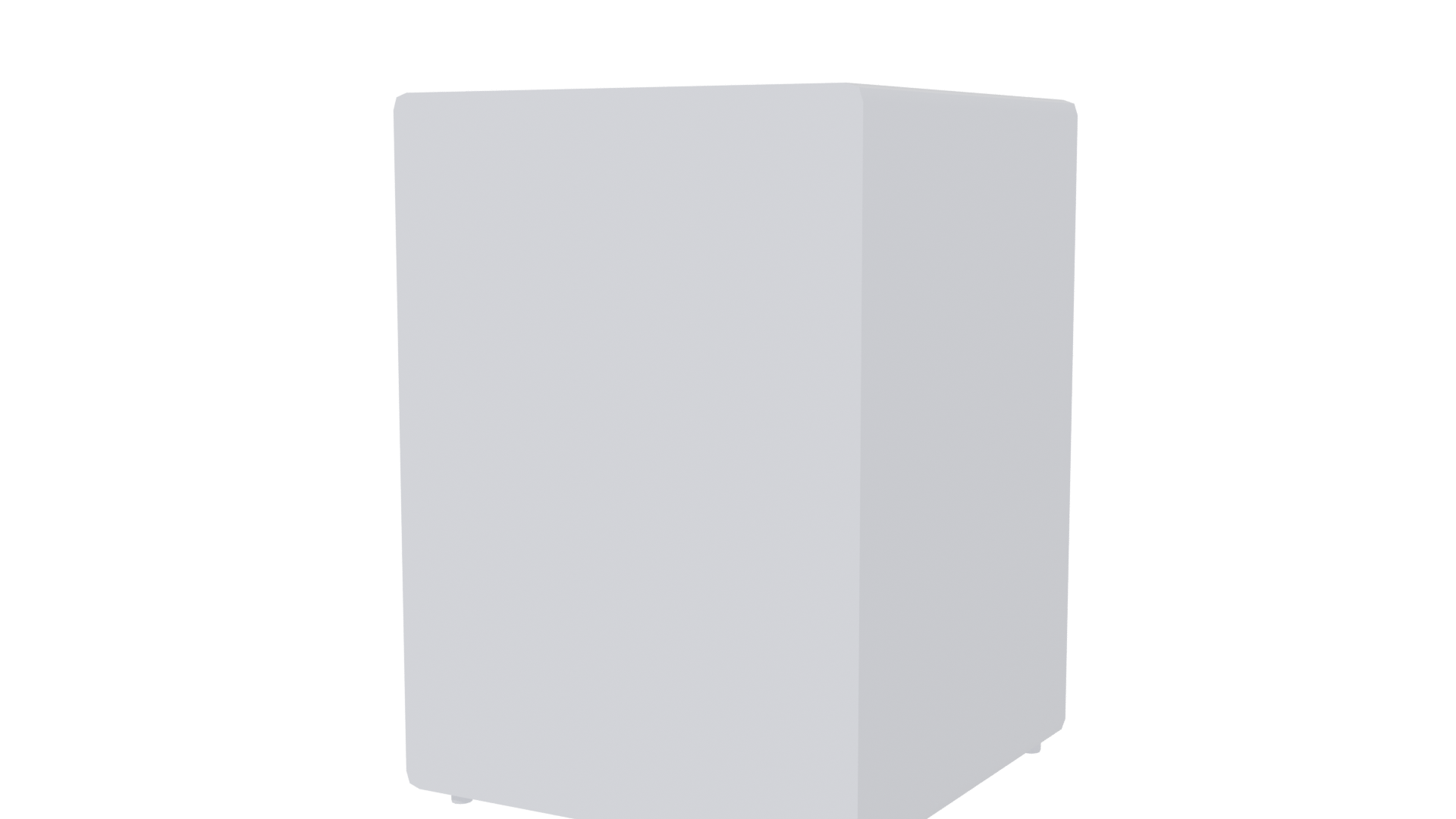 Compact White Refrigerator 3D Model - Professional 3D Model Render 6