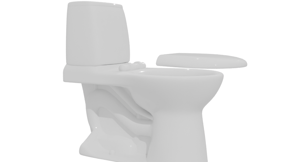 Contemporary Ceramic Toilet 3D Model - Professional 3D Model Render 12