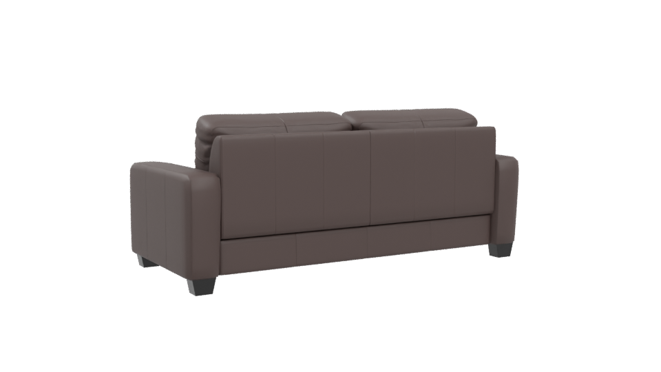 Stylish Brown Leather Sofa 3D - Professional 3D Model Render 4