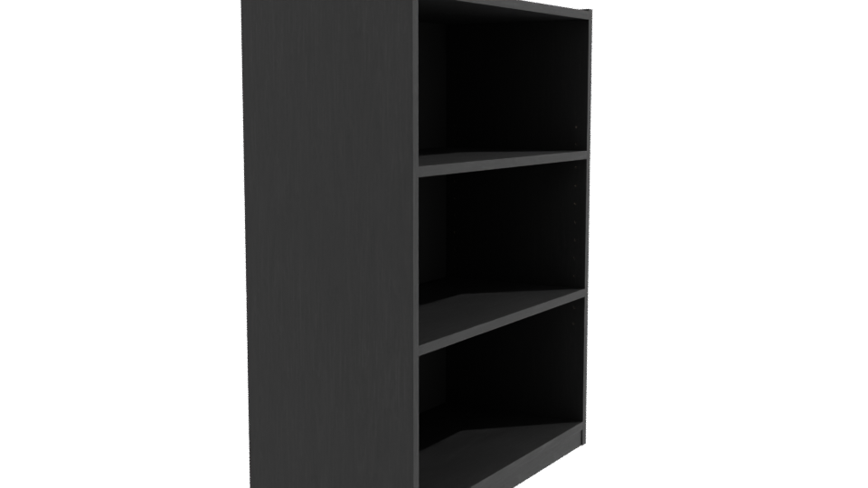 Minimalist Black Bookshelf 3D Model - Professional 3D Model Render 9