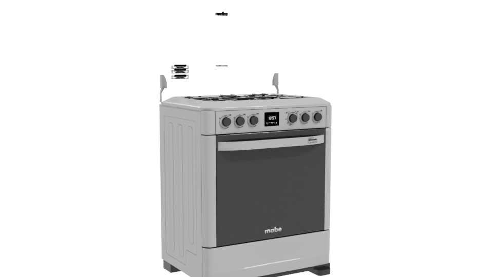 Compact Gas Stove 3D Model - Professional 3D Model Render 10