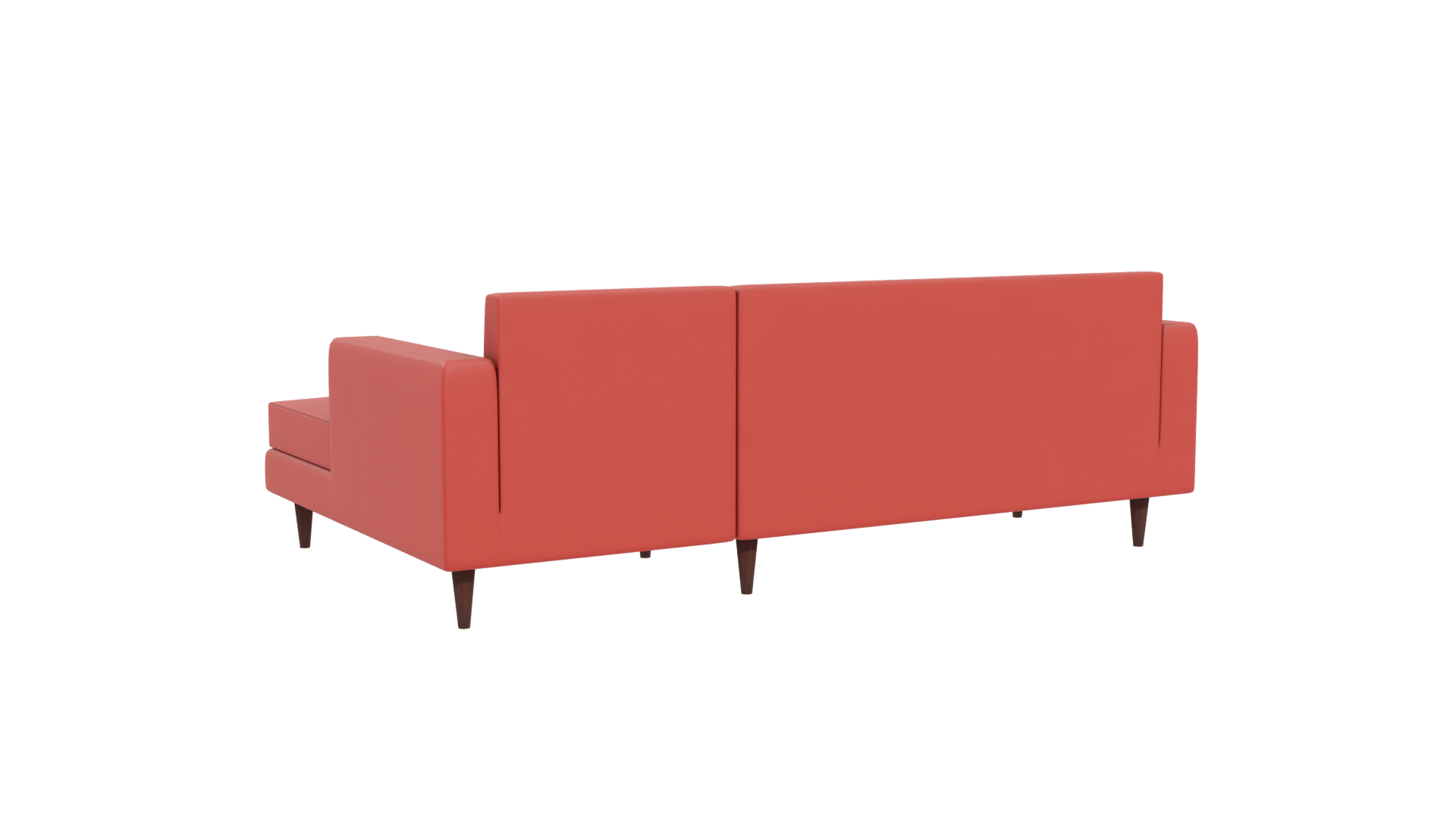 Modern Red Sofa 3D Model - Professional 3D Model Render 4