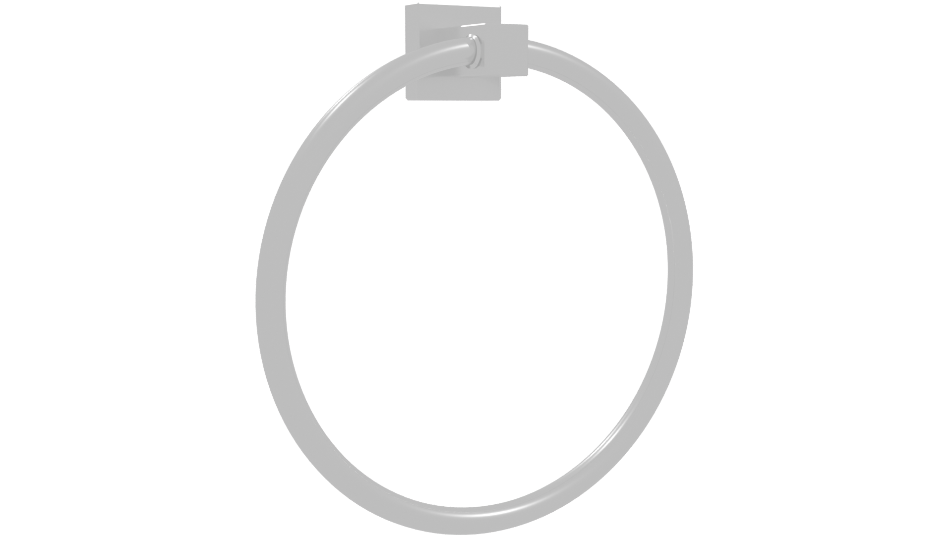 Modern Steel Towel Ring 3D - Professional 3D Model Render 10